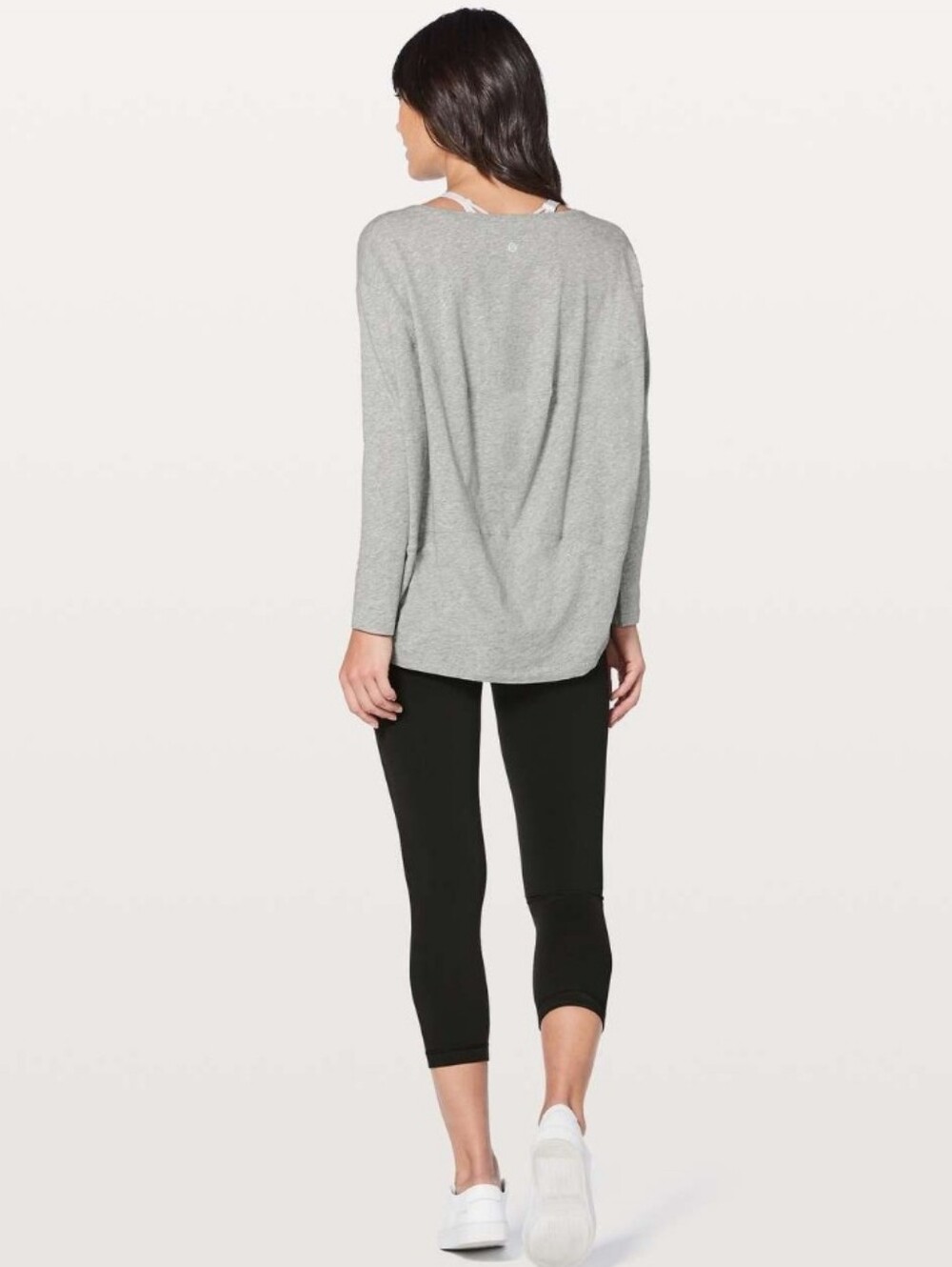 lululemon Pima Cotton Back In Action Heather Gray Long-Sleeve